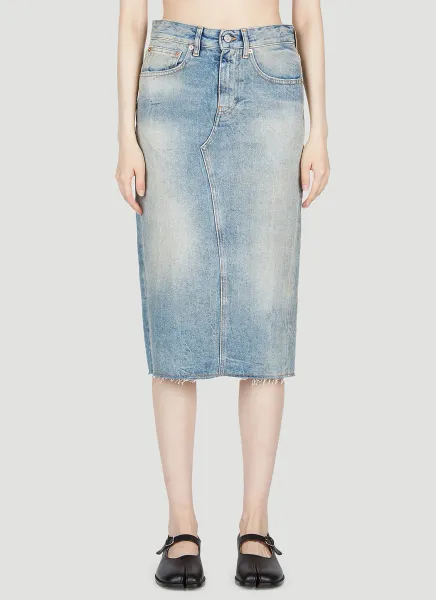 Denim Midi Skirt