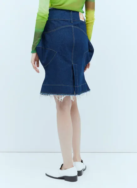 Spiky Denim Skirt