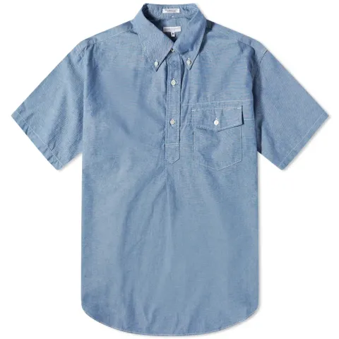 Short Sleeve Chambray Button Down Shirt