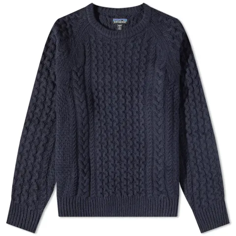Recycled Wool Cable Crew Knit