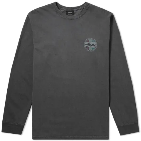 Long Sleeve Vintage Dot Pigment Dyed Tee