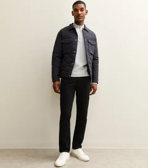 Men's Black Slim Chino Trousers