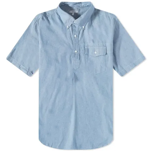 Popover Button Down Short Sleeve Shirt