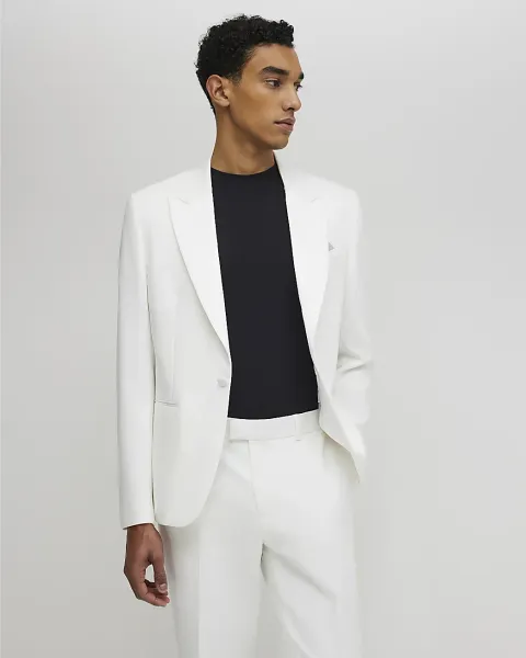 River Island Slim Fit Tuxedo Jacket