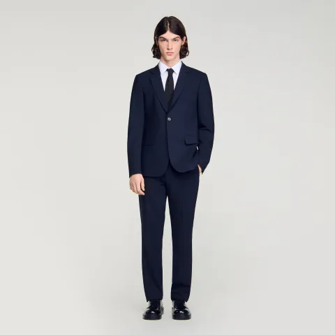 Micro check suit jacket