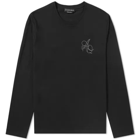 Long Sleeve Embroidered Logo Tee