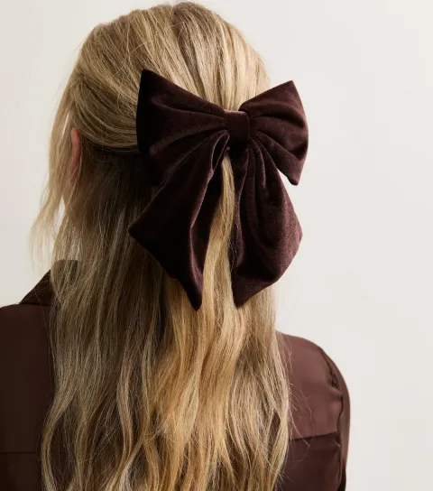 New Look Velvet Bow Slide