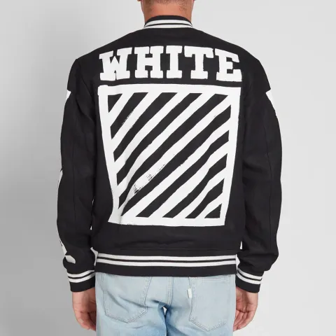 Brushed Diagonals Varsity Jacket