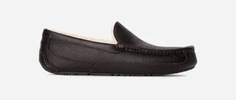 Ascot Slipper for Men, Leather/Wool