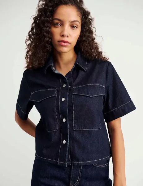 Jag Cotton Rich Denim Shirt