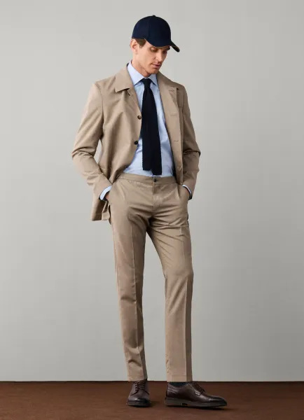 Relaxed Fit Wool Travel Drawcord Trouser