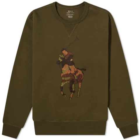 Camo Chenille Pony Crew Sweat