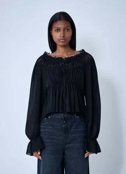 Lace-Trim Top