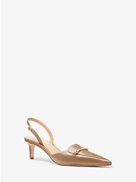 Michael Kors Lena Leather Slingback Pump