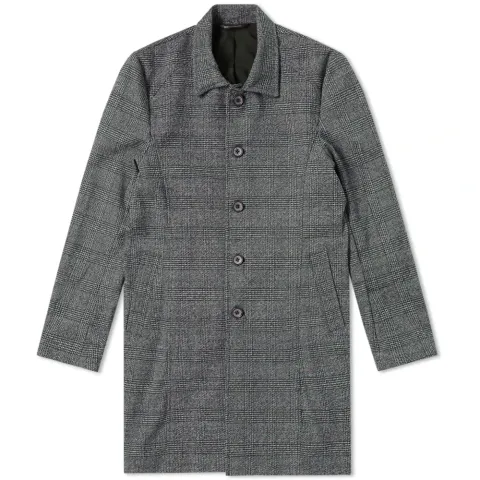Black By Vanquish Glen Check Soutien Collar Coat