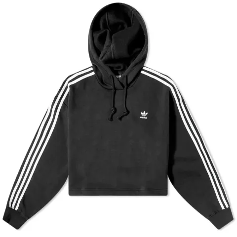 3 Stripe Cropped Hoodie