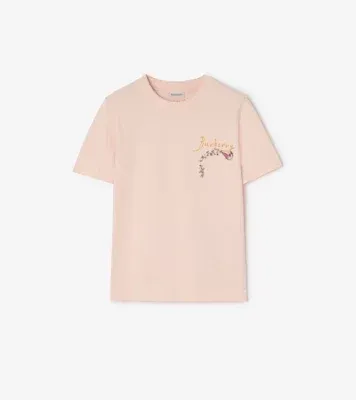 Brave Little Tree Cotton T-shirt in Compact pink
