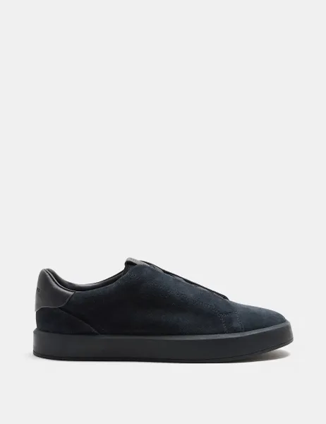 Autograph Performance Suede Trainers Dark Navy