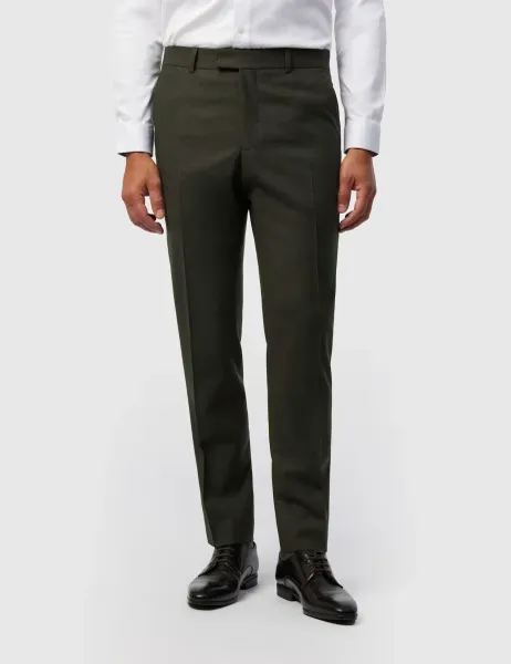 Ted Baker Tailored Fit Wool Rich Stretch Suit Trousers Green