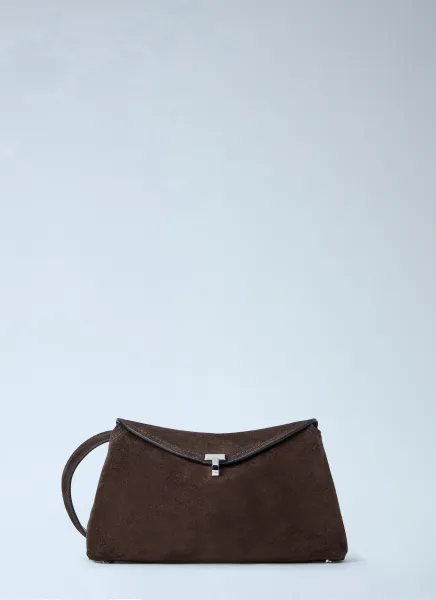 T-Lock Leather Clutch