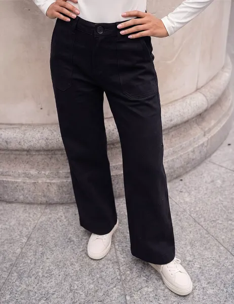 Roman Petite Mid Rise Stretch Jeans Black Mix