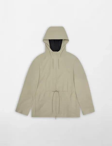 Rains Suva Waterproof Hooded Rain Jacket Beige