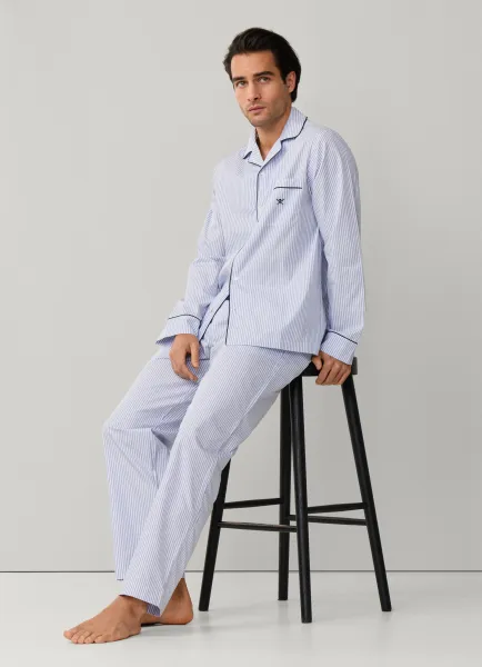 Striped Woven Pyjama Set