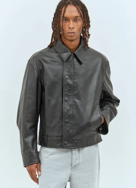 Kimono Leather Blouson Jacket