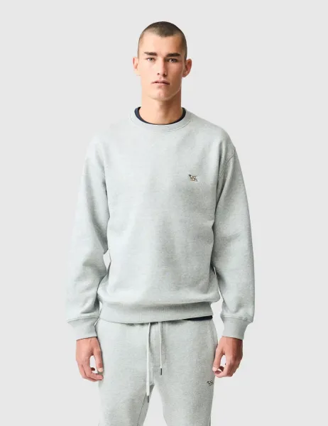 Rodd & Gunn Otago Cotton Rich Crew Neck Sweatshirt Light Grey
