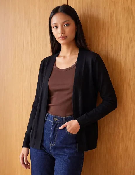 Roman Petite Stretch Cardigan Black