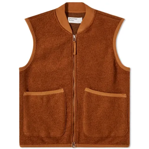 Zip Wool Fleece Waistcoat