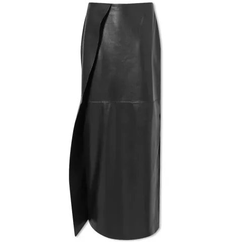 Neve Vegan Leather Midi Skirt