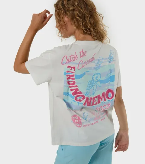 Women's White Disney Finding Nemo Relaxed T-Shirt