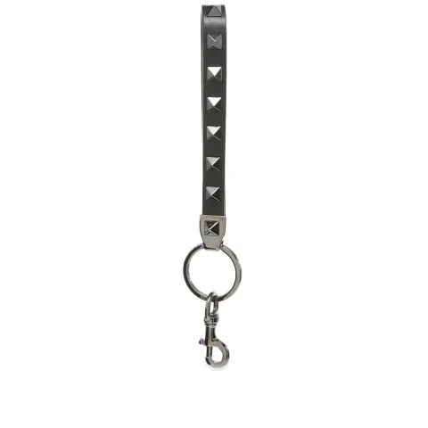 Rockstud Leather Key Ring