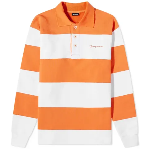 Long Sleeve Bold Stripe Polo