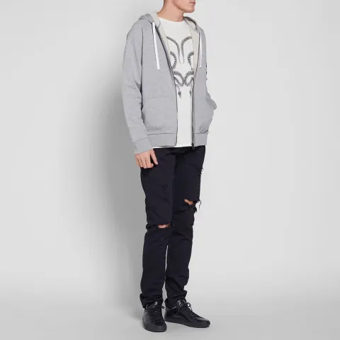Distressed Zip Hoody