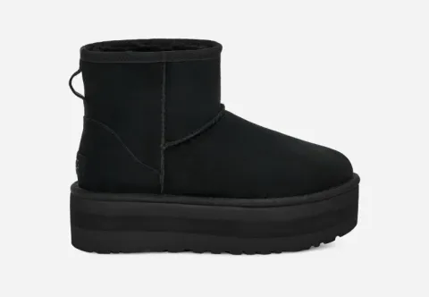 Classic Mini Platform for Women, Suede/Polyester/Wool