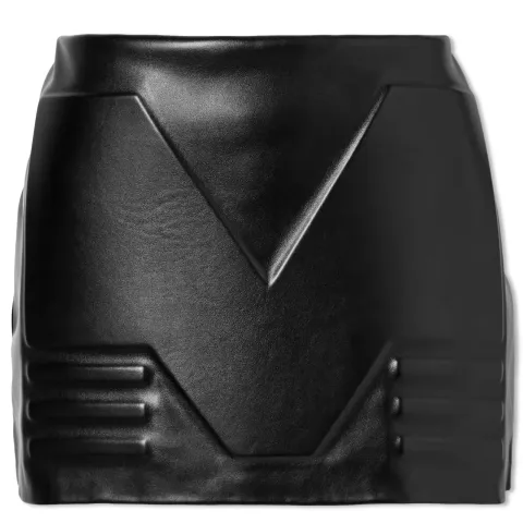 Faux Leather Embossed Mini Skirt