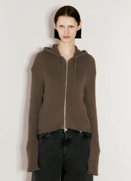 Hooded Zip-Up Cardigan