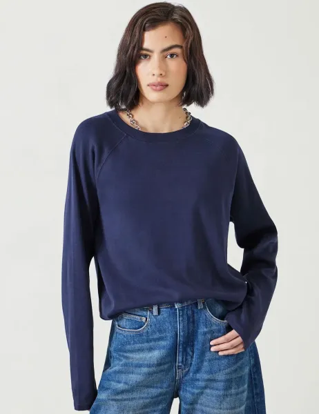 HUSH Pure Cotton Sweatshirt Dark Navy