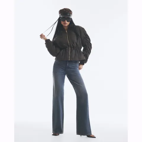 River Island Cinch Waist Bomber Jacket