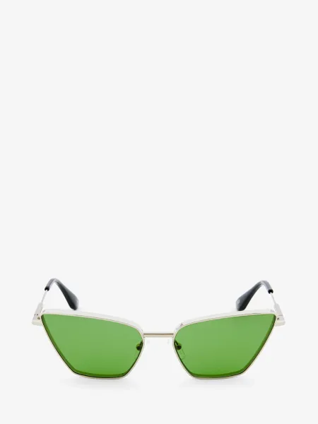 Metal T-Bar Cat-eye Sunglasses
