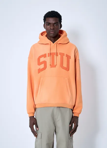 Hooded Logo Motif Sweatshirt