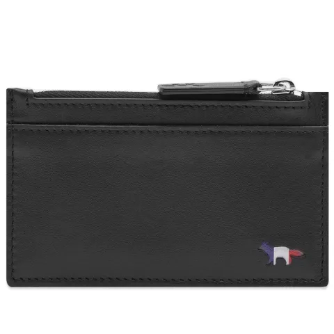 Tricolor Fox Long Zipped Card Holder