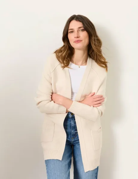 FatFace Cotton Rich Edge to Edge Longline Cardigan