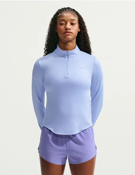 Nike Swift Half Zip Running Top Light Blue