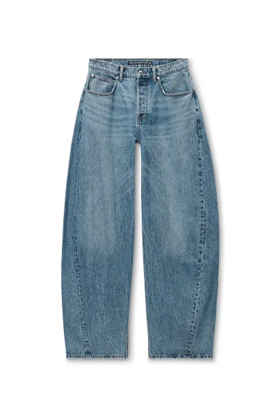 CRYSTAL CURSIVE LOGO BLOW UP JEAN