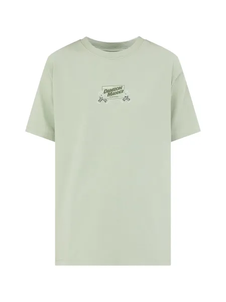 Damson Madder Organic Cotton Local Fixers Graphic T-Shirt - Pine