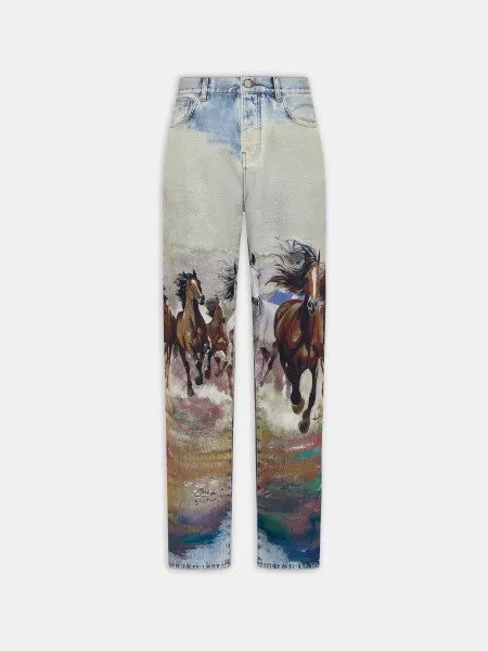 HORSES BAGGY JEAN - Cloud Blue