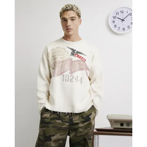 River Island Regular Fit Americana Knit Sweater
